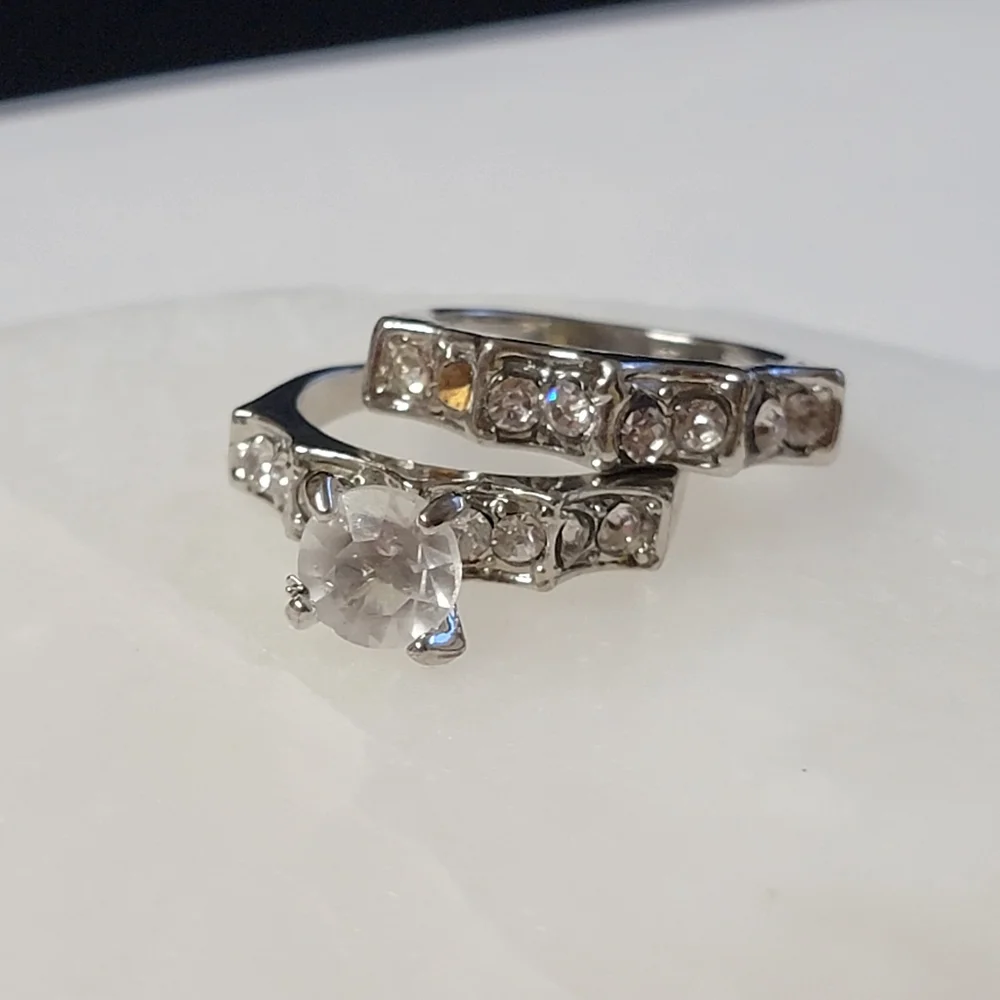 Fashion Rings Faux Bridal Set